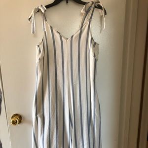 Super cute blue and white tie-dye jumpsuit